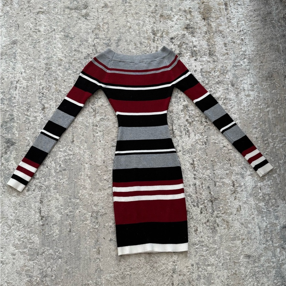 Striped Knit Bodycon Dress